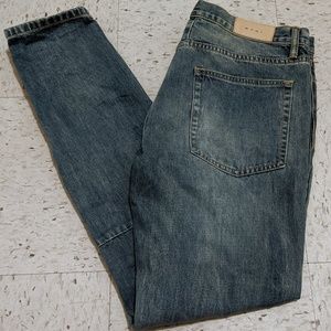 Men mnml Medium Wash Blue Denim